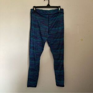 Champion duo dry leggings size L blue/purple stripe design